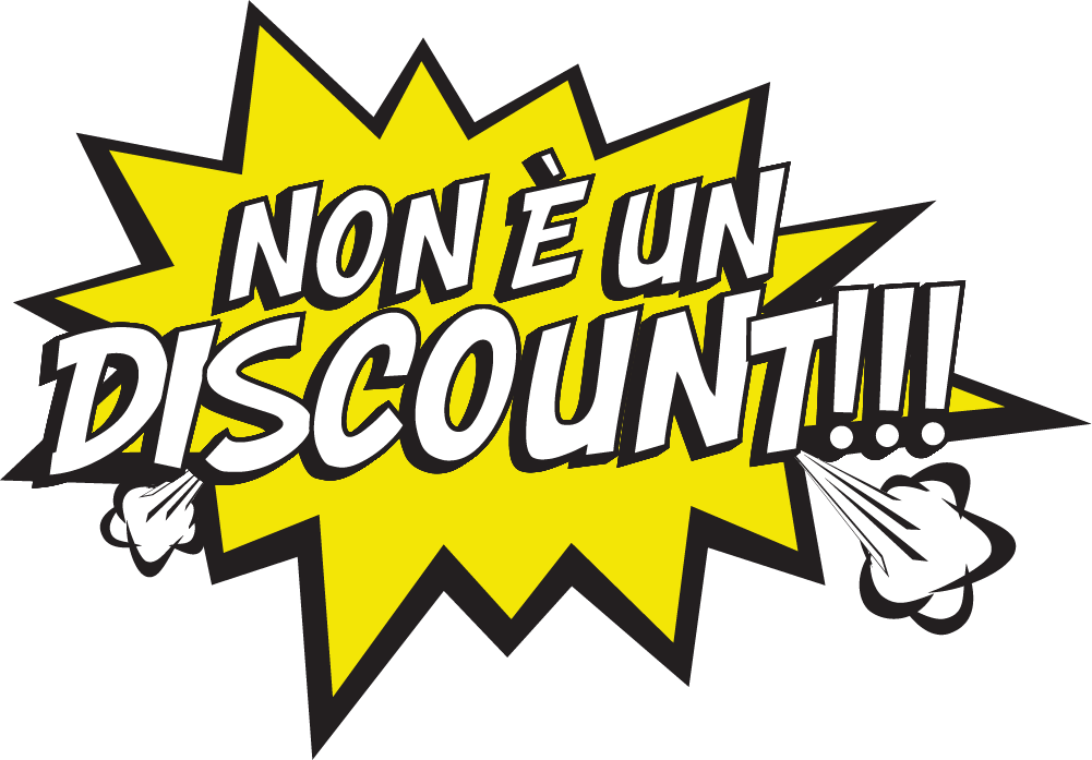 Elemento grafico "non è un discount"