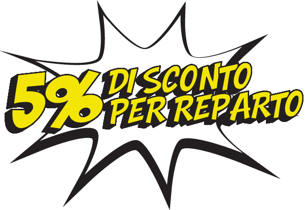 Elemento grafico per gli sconti fino al 50%
